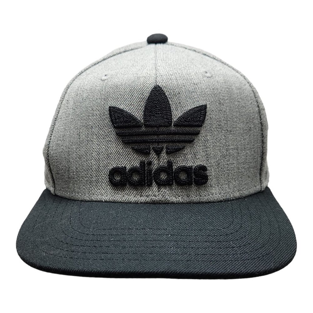 Adidas Grey & Black Snap Back Ball Cap Hat